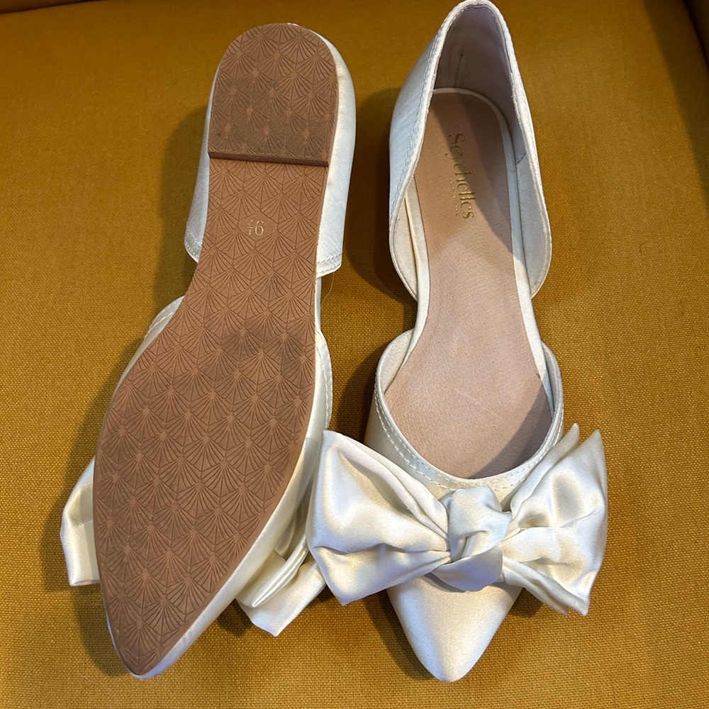 Seychelles bow flats wedding Anthropologie - Picture 3 of 9